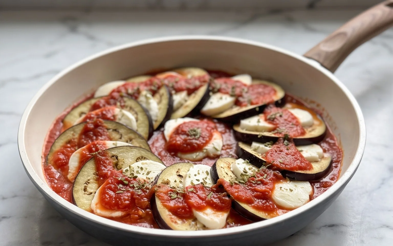 Melanzane alla Pizzaiola Poêle (Crues) Recette Facile