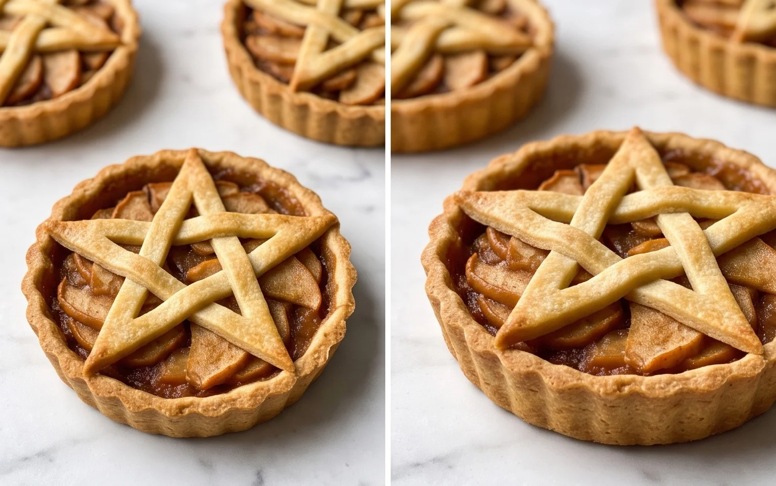 Tarte Pommes Vegan : Topping Pentagramme Étoilé